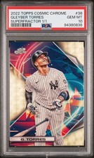Marketplace image: 2022 TOPPS COSMIC CHROME GLEYBER TORRES #38 SUPERFRACTOR 1/1 PSA 10 GEM MINT 💎 