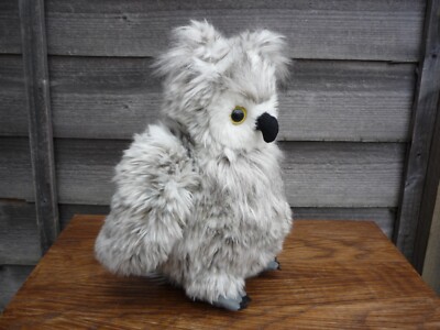 Papyrus flauschig grau/weiß Eule Baby Schneeeule Artikel 01099613 weiches Plüschtier 15 Zoll