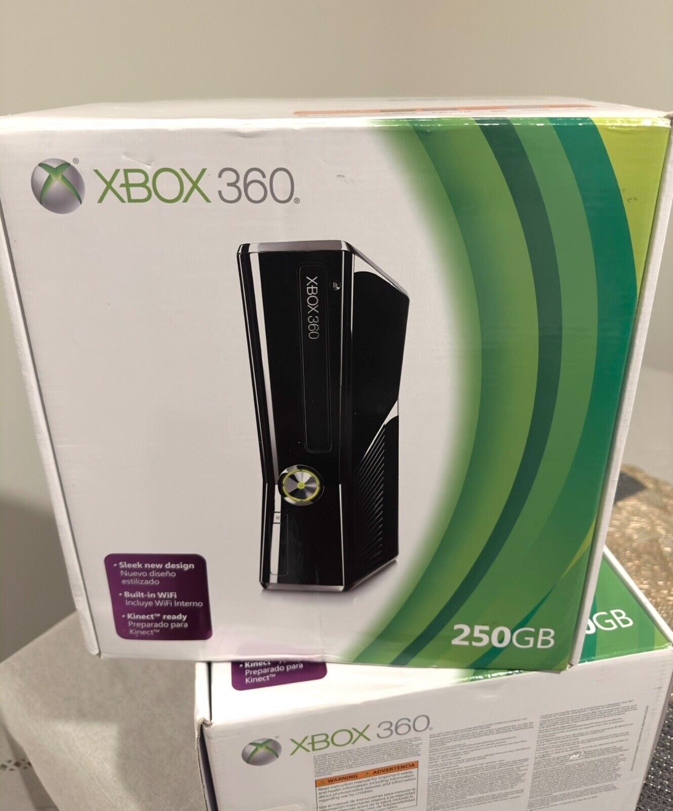 Microsoft Xbox 360 S Black XBOX 360 Video Game Console Bundles 250GB Kinect  Etc