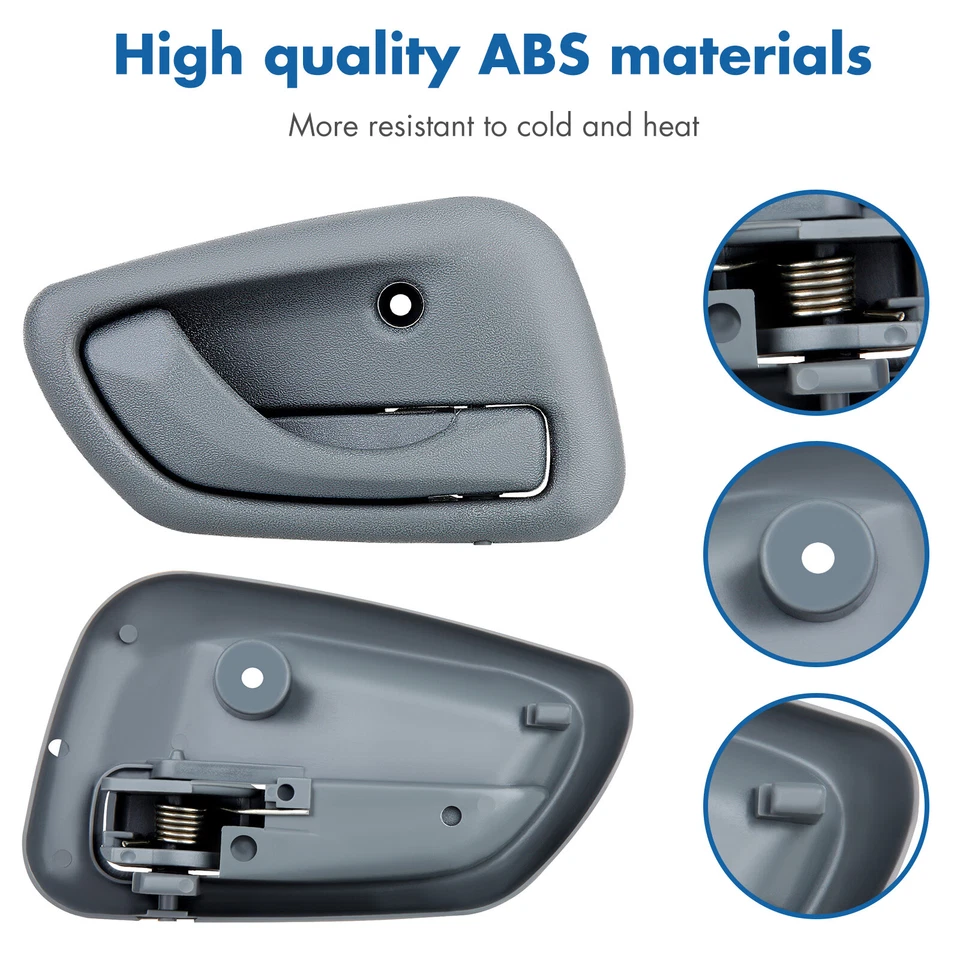Interior Inner Inside Door Handle Kit 4Pcs For 1999-2004 Chevrolet Tracker Gray - Image 3 of 4