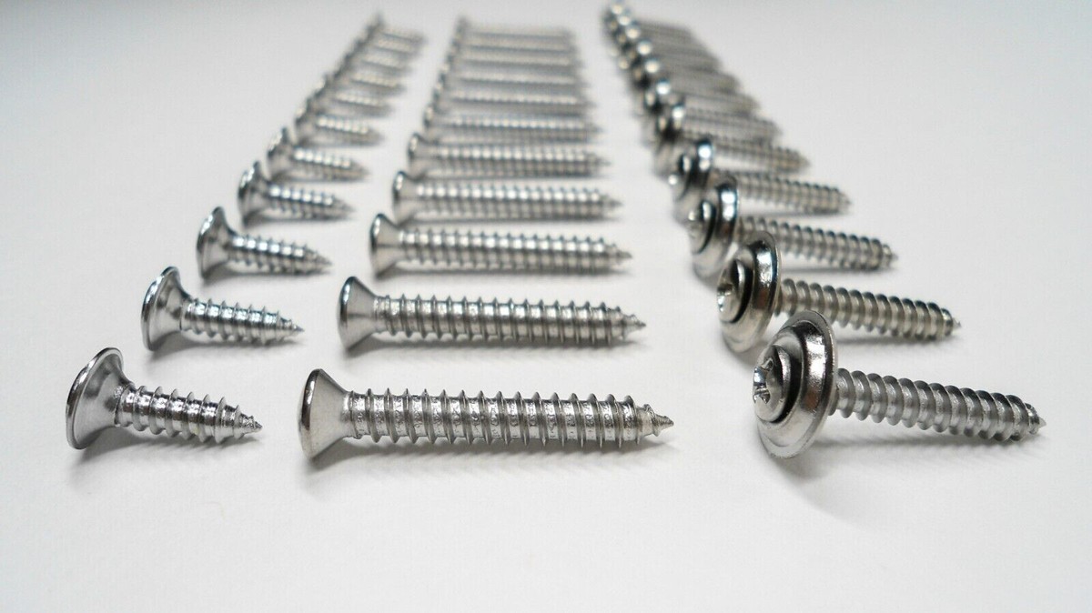 Set Of 33 Chrome Interior Screws For Ford/Mercury Classic Cars Trucks & Convertibles – Unbranded