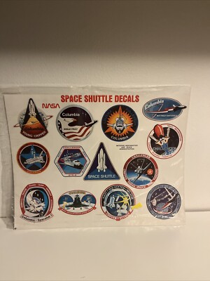 NEW NASA Space Shuttle 18 Decals Mission History Challenger Columbia