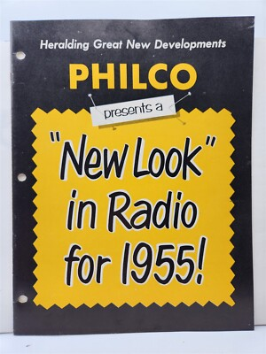 #ad 1955 Philco Radio Hi Fi Speakers Phonographs Printed Circuits Ad Folder MCM $18.36