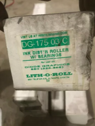 Lith-O-Roll DG-175-03-C Ink Distributor Roller W/ Bearings New