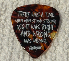 TED NUGENT SIGNATURE GUITAR PICK RARE 2023 TOUR STAGE CONCERT PLECTRUM MADMAN