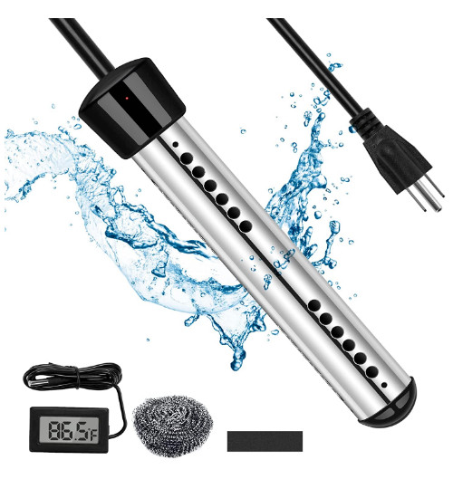 Electric Pool Water Heater Portable Hot Bath Tub Warmer Heat