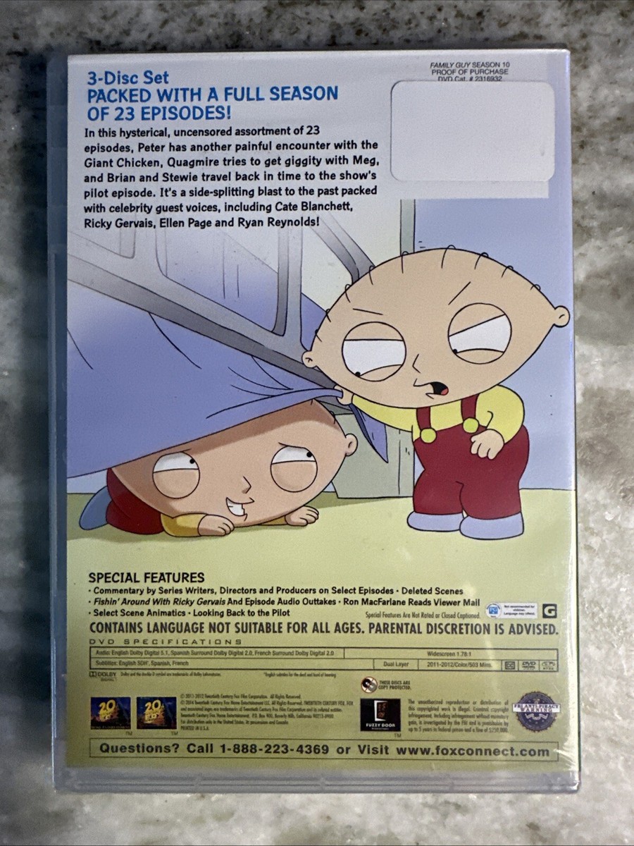 その他 Family Guy: Season 10 - Vol. 11/ [DVD] [Import] rdzdsi3 Family Guy: Season 10 - Vol. 11 (DVD) - Walmart.com