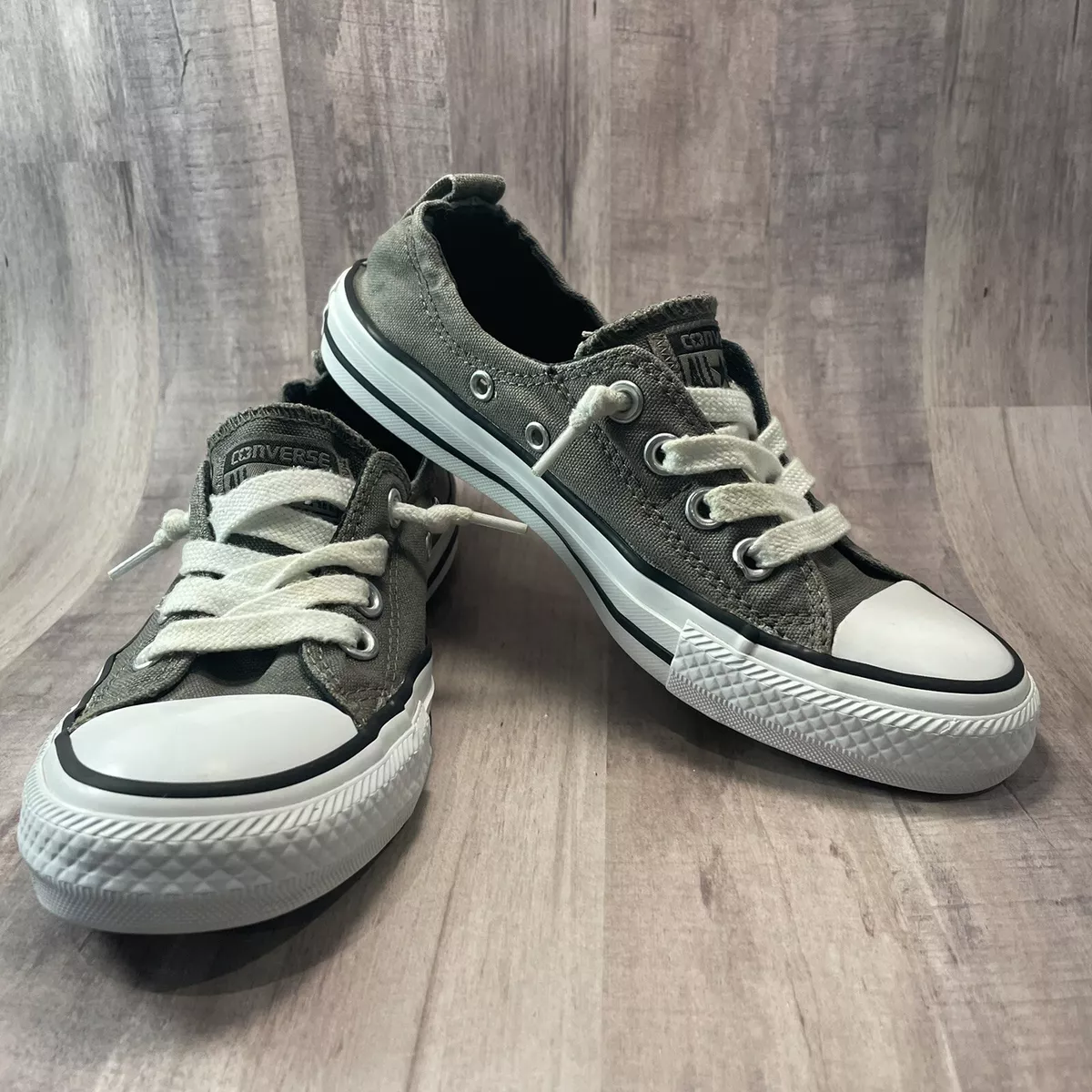 CHUCK TAYLOR ALL STAR SHORELINE Women&#039;s 6 CHARCOAL CANVAS LOW 543202F | eBay