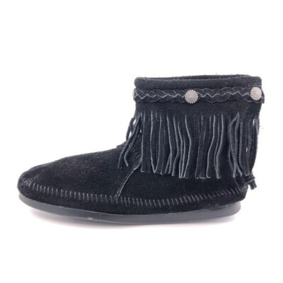 Minnetonka 299 Hi-Top Fringe Moccasin Boots Womens Size