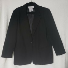 Sag Harbor Wool Blend Black Blazer Size 10
