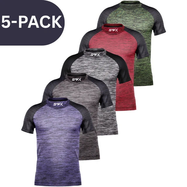 BRISIRA Maglietta Palestra Uomo Manica Corta T Shirt Maglia Tecnica Running Asciugatura Rapida Traspirante Antisudore Antiodore