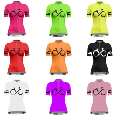 Fahrradtrikot Kurzarm Damen Radsport Trikot Radtrikot Fahrrad Shirt Full Zip - Bild 1 von 2