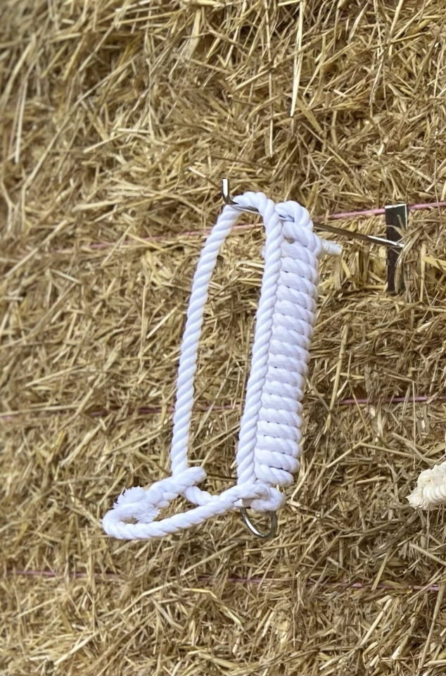 COBS & COLOUREDS LTD CALF HALTER UNBLEACHED NATURAL OR BRIGHT WHITE COTTON WITH RING *FREE POSTAGE*