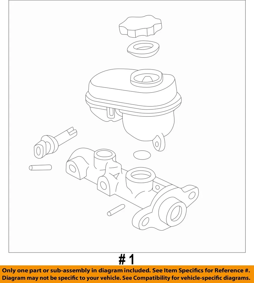 Used Brake Master Cylinder fits: 2003 Pontiac Grand am VIN N 4th digit Classic G - Изображение 4 из 4