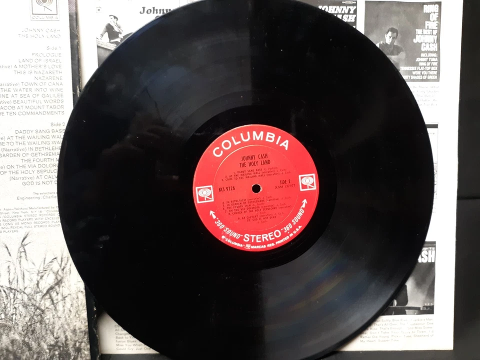 Johnny Cash The Holy Land vinyl LP Columbia records KCS 9726 1969 - Image 3 of 4