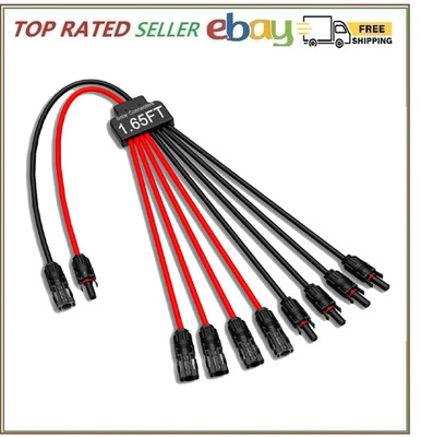 JXMXRPV Solar Connectors for 4 Solar Panels Tool Free Solar Panels Connectors