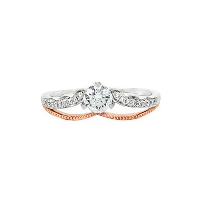 18K Weißgold natürlicher & im Labor gezüchteter Diamant Größe 6 # Verlobungsring YSD0022