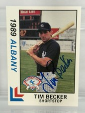 1989 Best TIM BECKER Signed In Person Auto Albany-Colonie Yankees #20
