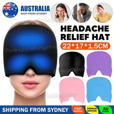 Head Headache Hot Cold Therapy Ice Pack Mask Ice Wrap Migraine Relief Hat