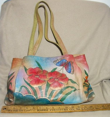 Large Floral Roomy  Anna by Anuschka hand bag
