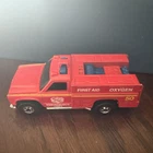 1974 HOT WHEELS Emergency Unit #50 First Aid Fire Truck Hong Kong Mattel Vintage