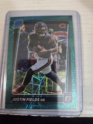 2021 Donruss Optic Rated Rookie Prizm Green Velocity Justin Fields #204 Bears 