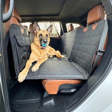 Heavy-Duty Dog Car Seat Cover with Hard Bottom - Extra Large Back Seat Extender