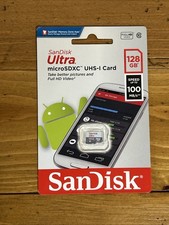 SanDisk Ultra 128GB Micro SD Class 10 microSDXC Memory 100MB/s SDSQUNR-128G