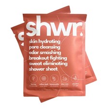 Shwr, Shower Sheet Body Wipes, Individually Wrapped, Extra Large 12"x12", Pac...