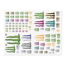 Monster Energy Claw Logo Variety Sizes / Colors - Vinyl Decal Sheet