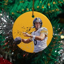 Aaron Rodgers-Inspired 8 Ceramic Christmas Ornament - Pittsburgh Fans Keepsake