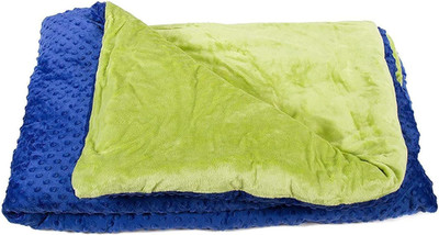 Cooling Kids Weighted Blanket - 5Lb Minky Cover for Sensory Support - Blue