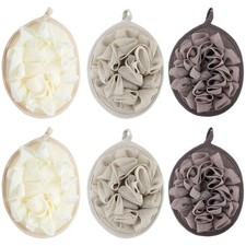 Exfoliating Shower Pouf Sponge Set - 6-Pack, Various Colors