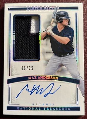 Max Anderson 2025 Panini National Treasures Clutch Factor Patch Auto/25