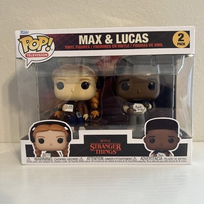 Funko Pop! TV Stranger Things Season 4 Max And Lucas 2-Pack With Pop Protector. 