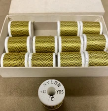 Vintage NOS Rod Winding Thread Jasper 2 Tone Black/Green 