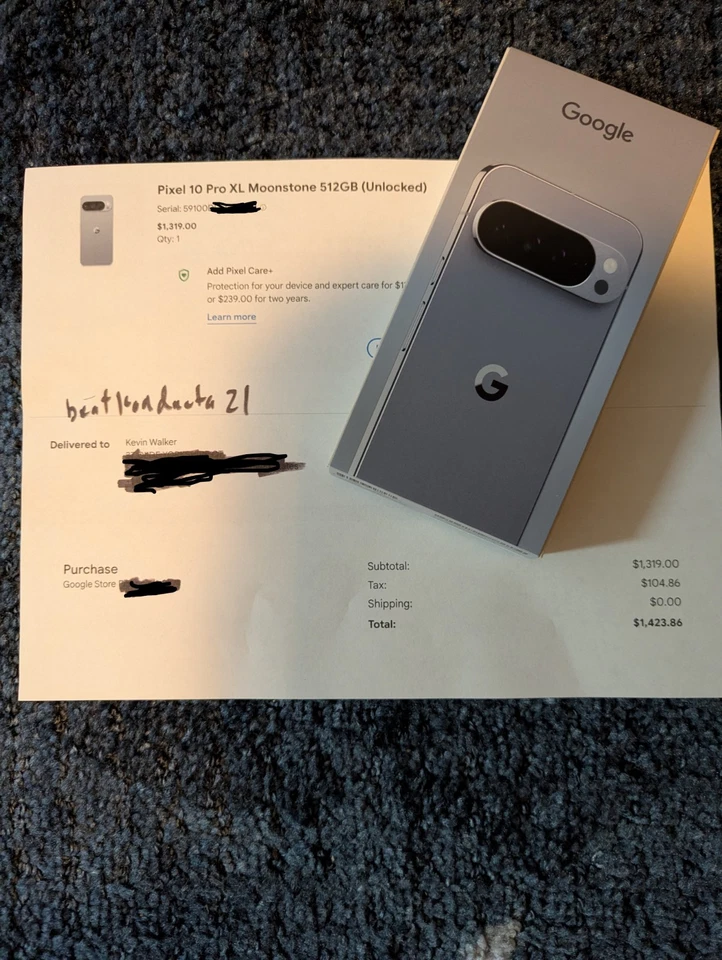 Google Pixel 10 Pro XL - 512 GB - Moonstone (Unlocked) New Sealed - Image 2 of 3