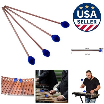 Blue Yarn Head Marimba Mallets - Perfect for Beginners & Intermediates