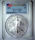 2022 1$ American Silver Eagle Dollar PCGS MS69 FS 1 oz 99% Silver 26uact0212-5