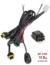 H8 H11 Relay Harness Wire Kit with LED ON/Off Switch 40A Relay Fuse Wiring