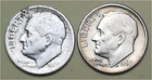 Lot of 2 Coins - Two 90% Silver Roosevelt Dimes – 1946D & 1960P