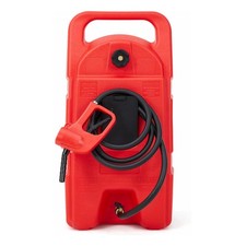15 Gal Portable Gas Caddy Fuel Storage Tank w/ Manual Transfer Pump  7ft Hose