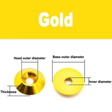 M2 M2.5 M3 M4 M5 M6 Aluminum Anodised Countersunk Washer Flat Head Screw Washers