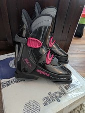Alpina Rear Entry Apline Ski Boots Black Size 7