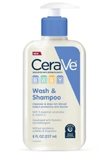 CeraVe Baby Gentle Bath Wash and Shampoo Fragrance Free 237ml