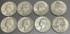 8 SILVER ~ 1964 Washington Quarters ~ Philadelphia Mint ~ 90% SILVER  $2.00 FACE
