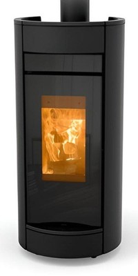 Thermorossi Kaminofen MOMA EVO Wood 10 kW Stahl Schwarz Holzofen Stückholzofen