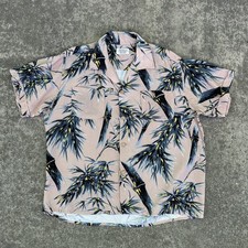 1950s JC Penneys Made In Japan Peach Hawaiian Loop collar Shirt Size Large