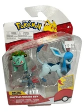 Pokemon Battle Figure Set:Bulbaaur, Sneasel, & Glaceon New, Sealed!/BOX DAMAGE