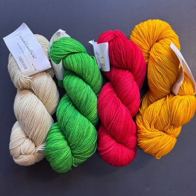 MADELINETOSH YARN - 4 Skeins - Variety Lot - Tosh Sock Fingering 395 yds NOS